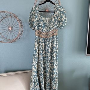 Free People Ellie midi dress in sea foam green. Worn once. No stains. Like new.